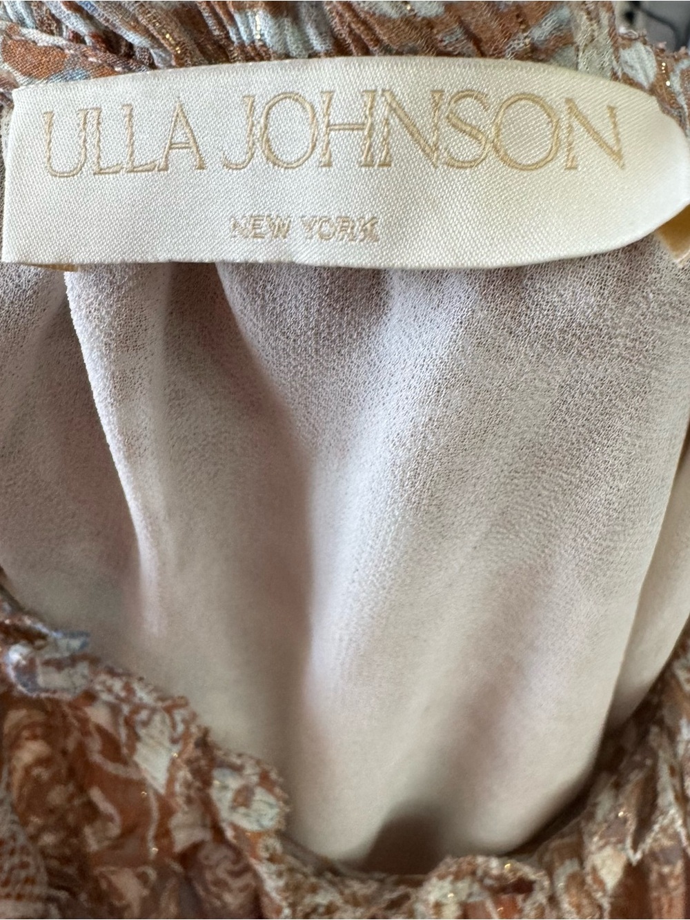 Ulla Johnson Maja Dress Size 4 Boho Mini Metallic Paisley - Picture 4 of 15